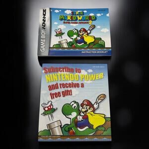 GBA Super Mario World Super Mario Advance 2 Game Boy Advance MANUAL ONLY